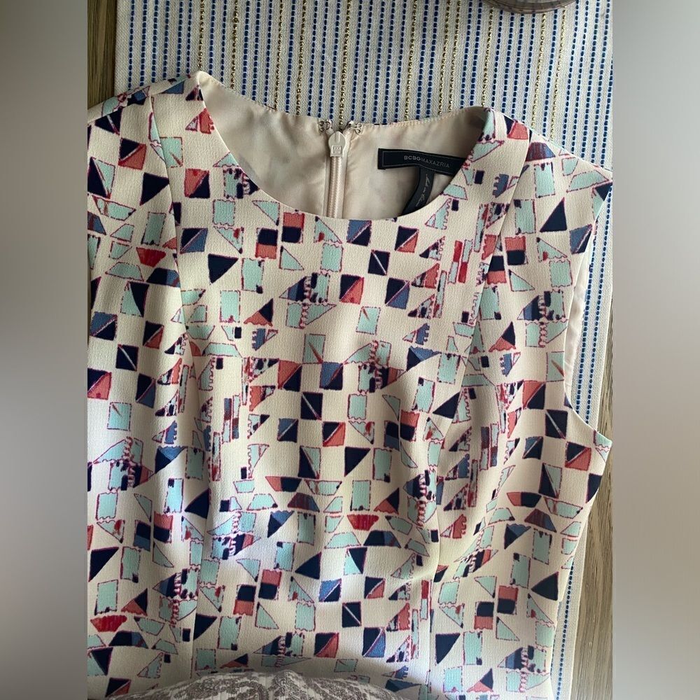 BCBGMAXAZRIA Lillian Mini Dress Sleeveless Multicolored Size 2 - Picture 14 of 15